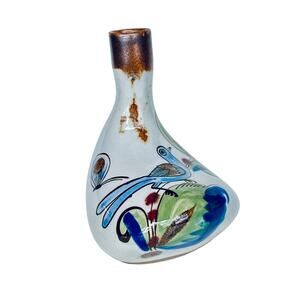 Vintage Ken Edwards El Palomar Tonala Bud Vase Mexican Pottery Scorpion Signed
